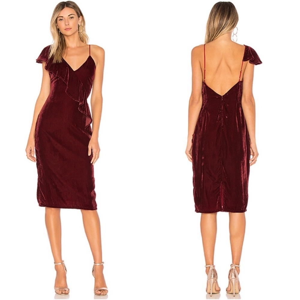 Tularosa x Revolve Velvet midi dress